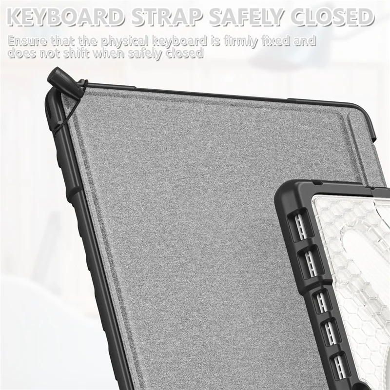 For Microsoft Surface Pro 8 Protective Case Shockproof Tablet Cover TPU Frame + PC Back Shell with Kickstand - Transparent