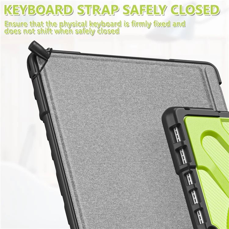 For Microsoft Surface Pro 8 Protective Case Shockproof Tablet Cover TPU Frame + PC Back Shell with Kickstand - Yellowgreen