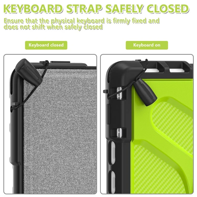 For Microsoft Surface Pro 8 Protective Case Shockproof Tablet Cover TPU Frame + PC Back Shell with Kickstand - Yellowgreen