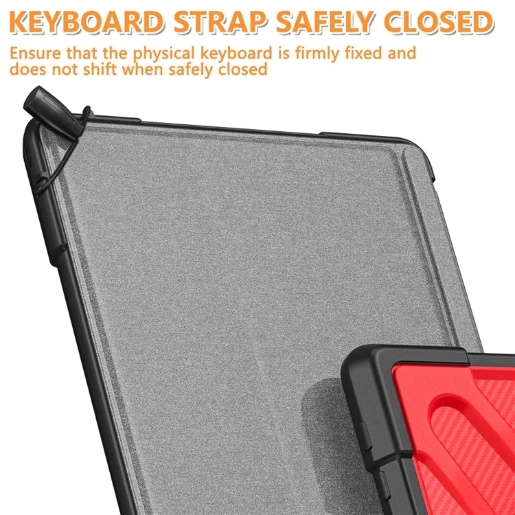 Pour Étui de protection avec support et sangle pour Microsoft Surface Go 4 / Go 3 / Go 2 / Go 1 Tablette - Couverture hybride en PC dur + TPU - Rouge