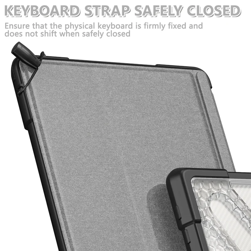 For Microsoft Surface Go 4 / Go 3 / Go 2 / Go 1 Tablet Protective Case Kickstand Hand Strap Hard PC + TPU Hybrid Cover - Transparent
