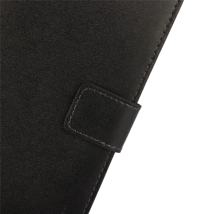 Genuine Split Leather Wallet Case for Microsoft Lumia 950 XL with Stand - Black