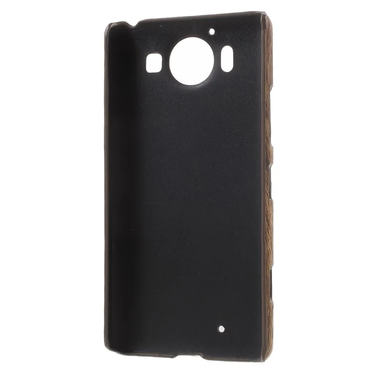 Wood Grain Leather Coated Hard Shell Case for Microsoft Lumia 950