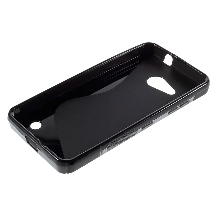S Shape Flex TPU Case Cover for Microsoft Lumia 550 - Black