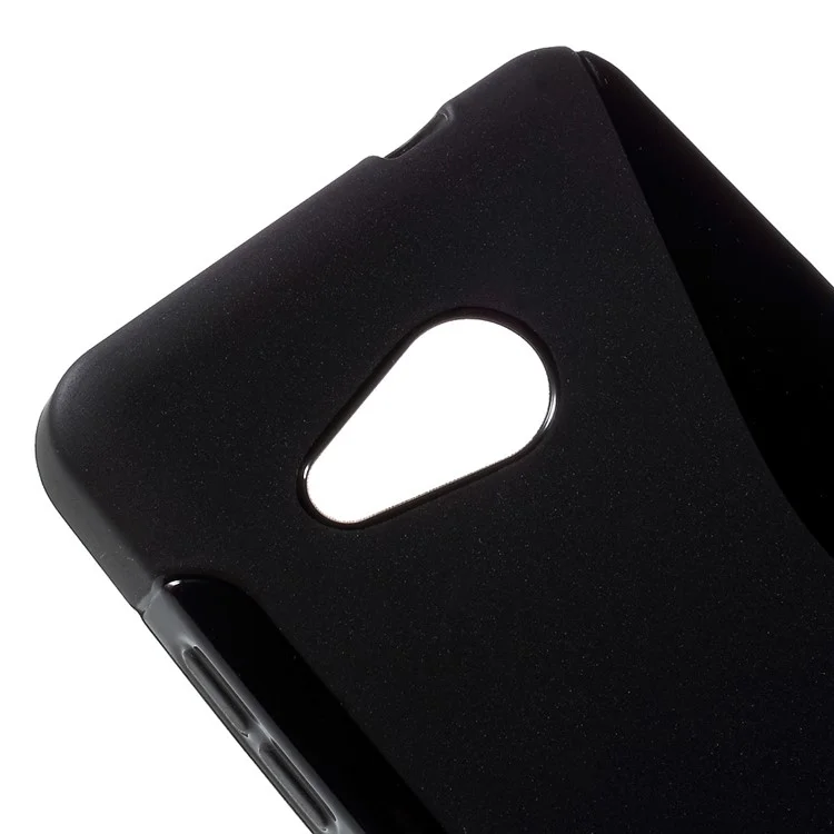 S Shape Flex TPU Case Cover for Microsoft Lumia 550 - Black