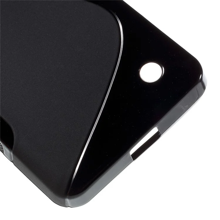 S Shape Flex TPU Case Cover for Microsoft Lumia 550 - Black