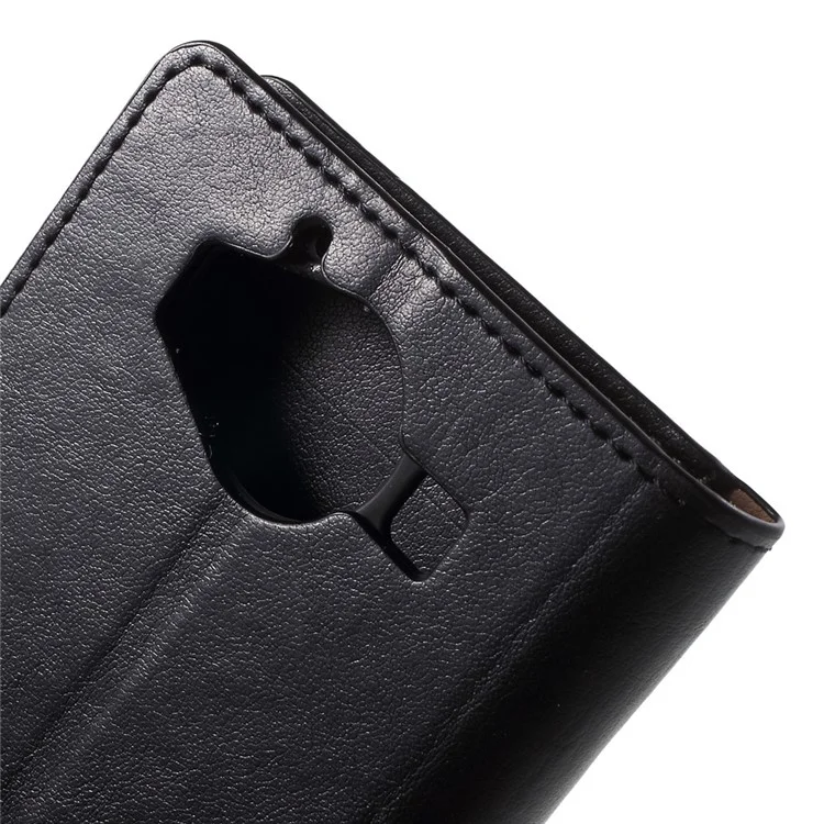 Leather Wallet Case Cover for Microsoft Lumia 950 with Stand - Black