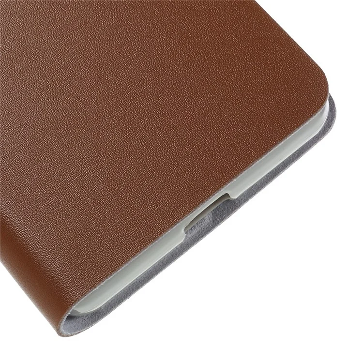 DOORMOON Genuine Leather Phone Cover for Microsoft Lumia 950 - Brown