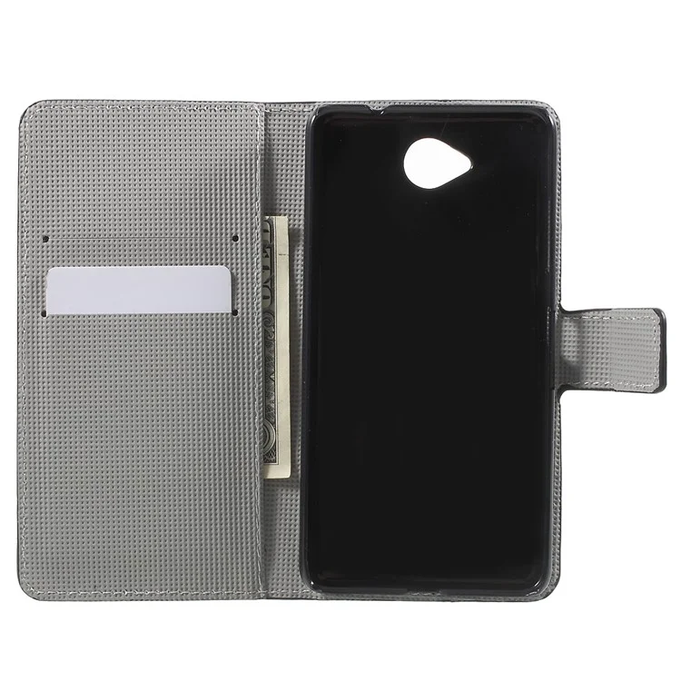 Wallet Leather Case for Microsoft Lumia 650 with Stand - Retro US Flag