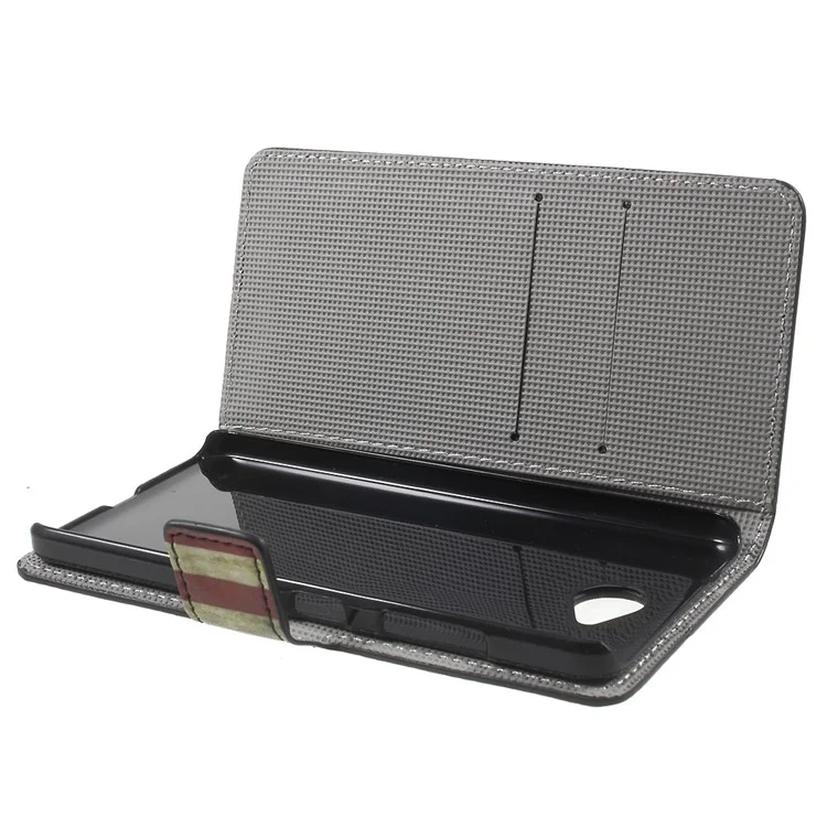 Wallet Leather Case for Microsoft Lumia 650 with Stand - Retro US Flag