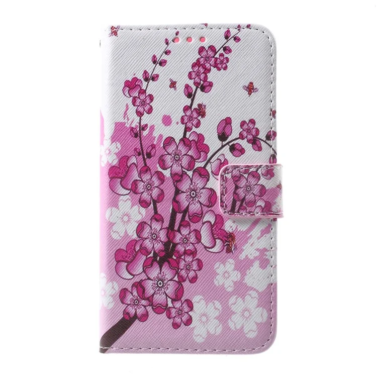 Callfree Leather Protective Case with Stand for Microsoft Lumia 650 / Dual - Wintersweet Flowers