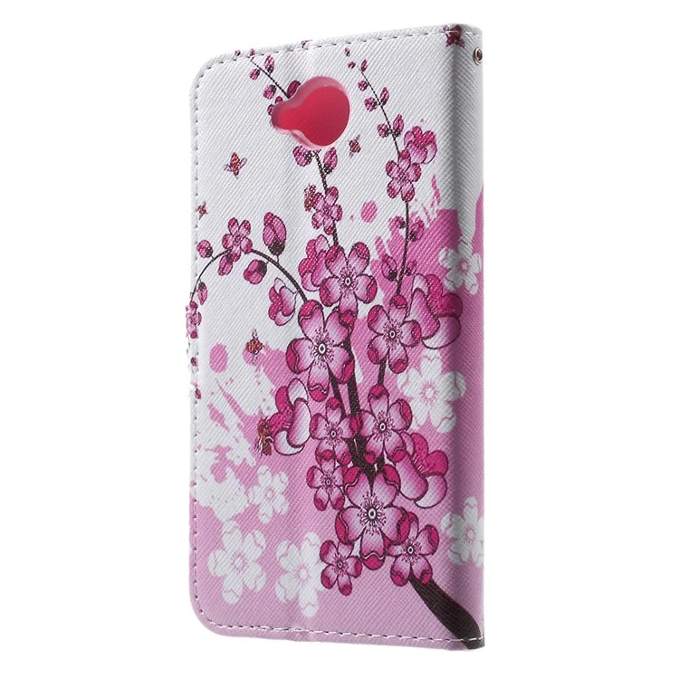 Callfree Leather Protective Case with Stand for Microsoft Lumia 650 / Dual - Wintersweet Flowers