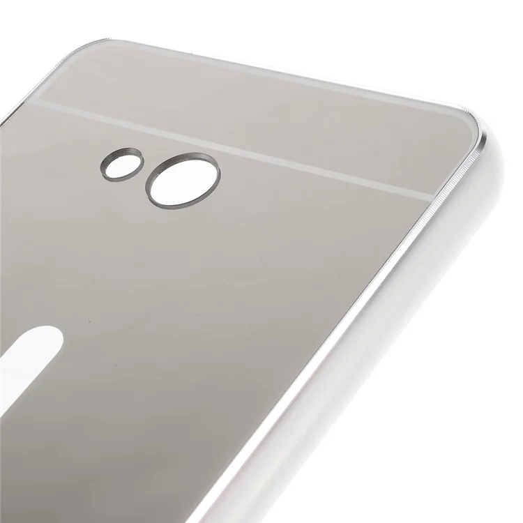 Sliding Metal Frame Plastic Shell for Microsoft Lumia 640 Dual Sim / 640 LTE Dual - Silver