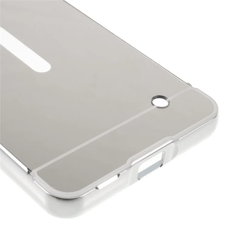Sliding Metal Frame Plastic Shell for Microsoft Lumia 640 Dual Sim / 640 LTE Dual - Silver