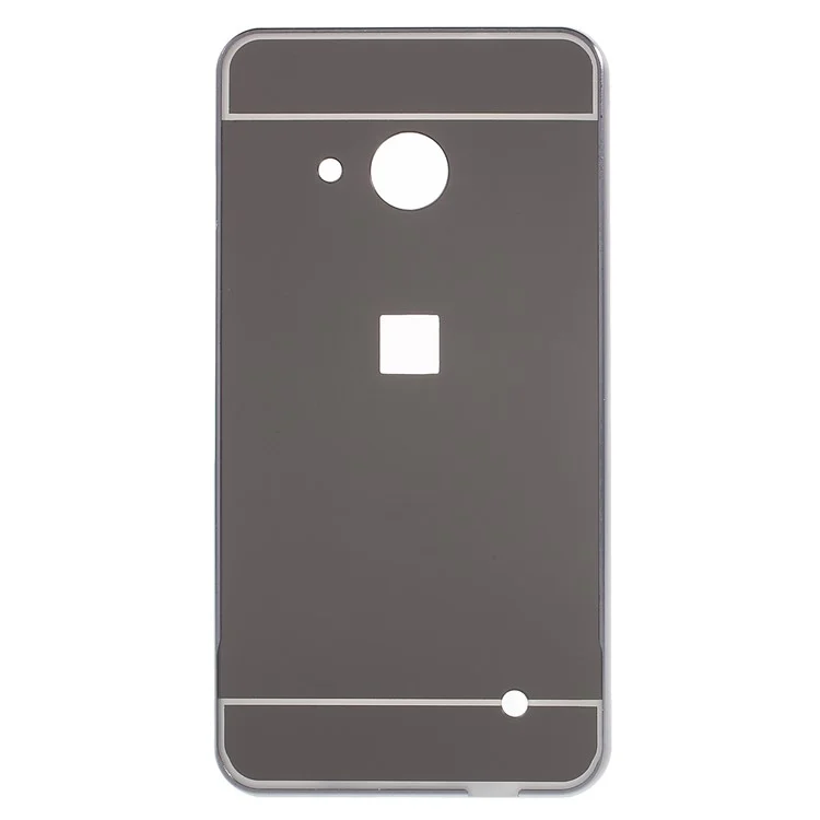 Slide-on Metal Bumper PC Hard Back Case for Microsoft Lumia 550 - Black