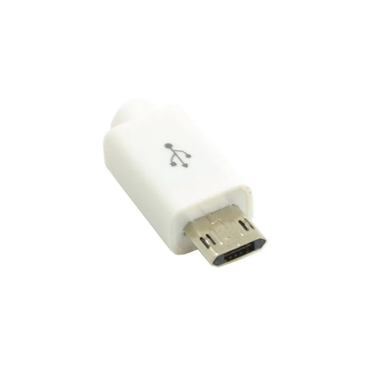Reversible DIY Micro USB 2.0 5Pin Male Plug Connector with Housing Cover
