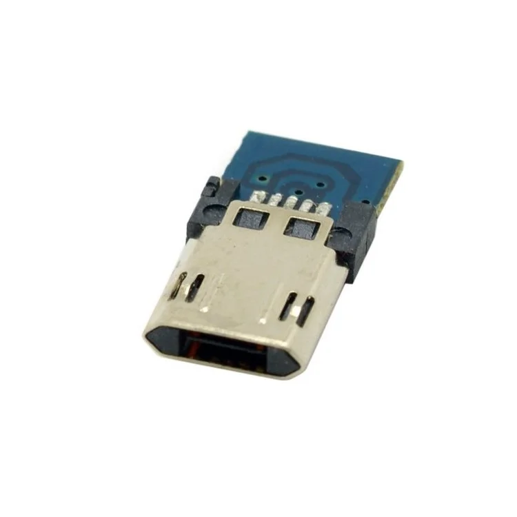 Reversible DIY Micro USB 2.0 5Pin Male Plug Connector with Housing Cover
