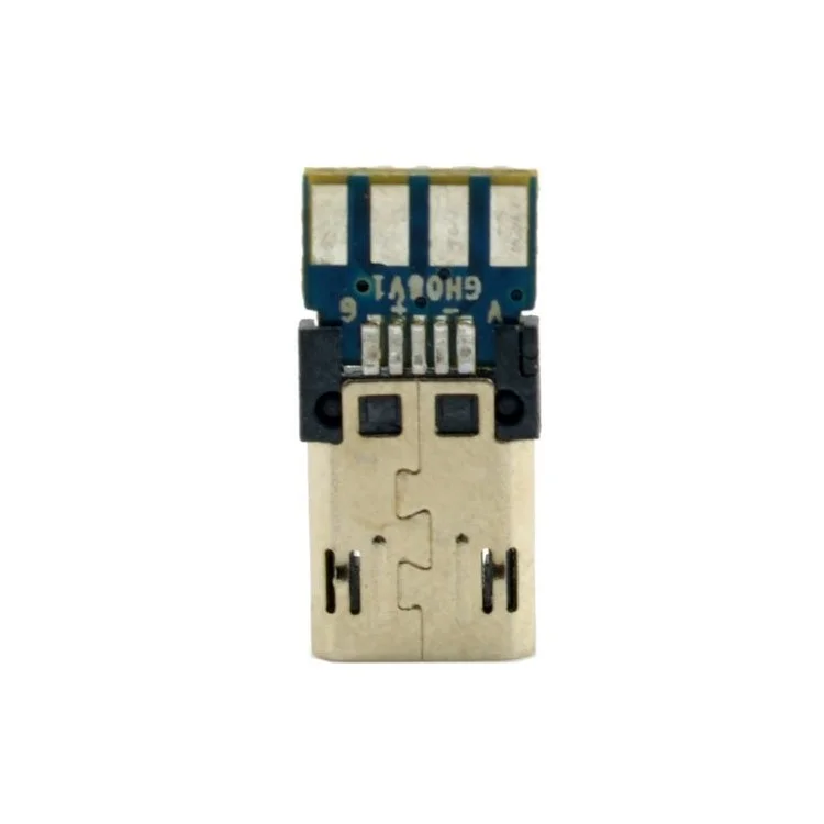 Reversible DIY Micro USB 2.0 5Pin Male Plug Connector with Housing Cover