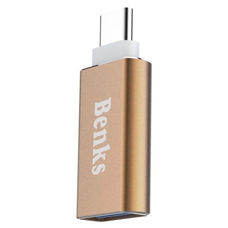 BENKS USB Type C to USB 3.0 Converter Adapter for MacBook/OnePlus 2/Xiaomi 4C - Gold Color