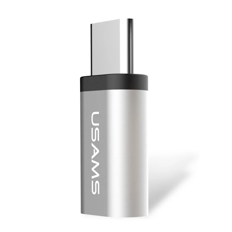 USAMS USB Type C to Micro OTG Converter Adapter for New MacBook/LG Nexus 5X - Grey
