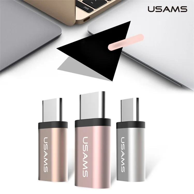 USAMS USB Type C to Micro OTG Converter Adapter for New MacBook/LG Nexus 5X - Grey