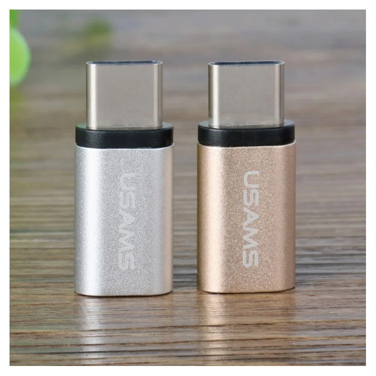 USAMS USB Type C to Micro OTG Converter Adapter for New MacBook/LG Nexus 5X - Grey
