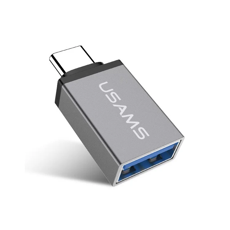 USAMS Type C to USB 3.1 OTG Adapter for Apple New Macbook/Xiaomi Mi 4c - Grey