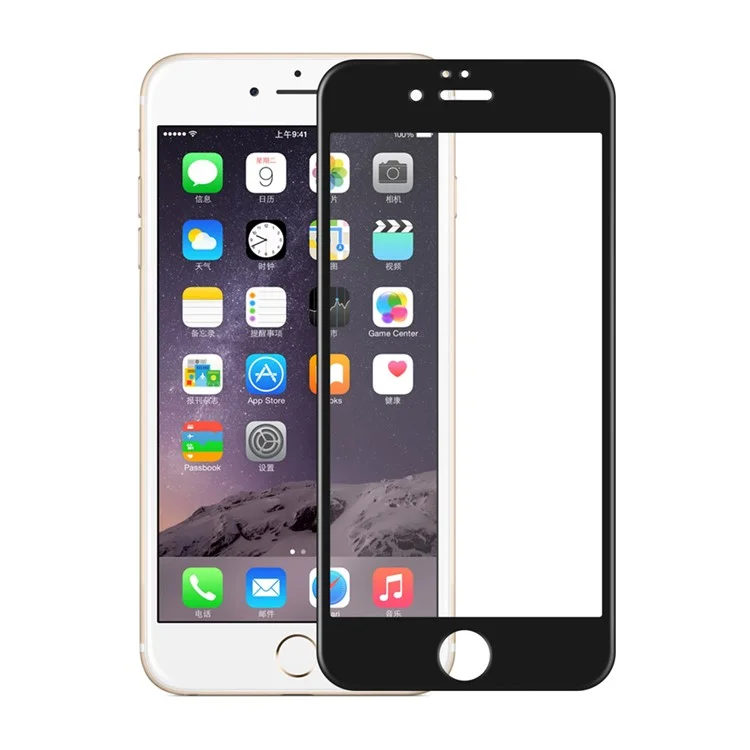 For iPhone 6 / 6s 0.3mm 2.5D Carbon Fiber Tempered Glass Full Screen Protector (Arc Edges) - Black