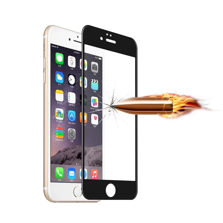 For iPhone 6 / 6s 0.3mm 2.5D Carbon Fiber Tempered Glass Full Screen Protector (Arc Edges) - Black