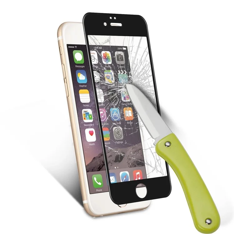 For iPhone 6 / 6s 0.3mm 2.5D Carbon Fiber Tempered Glass Full Screen Protector (Arc Edges) - Black
