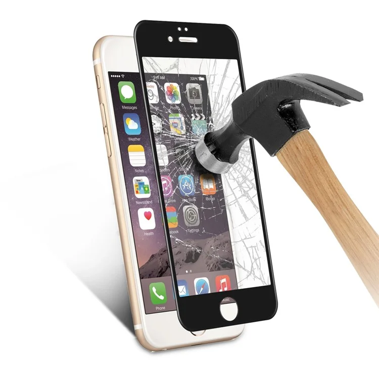 For iPhone 6 / 6s 0.3mm 2.5D Carbon Fiber Tempered Glass Full Screen Protector (Arc Edges) - Black