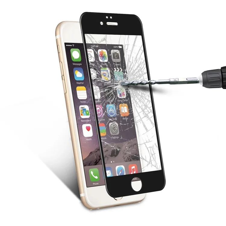 For iPhone 6 / 6s 0.3mm 2.5D Carbon Fiber Tempered Glass Full Screen Protector (Arc Edges) - Black