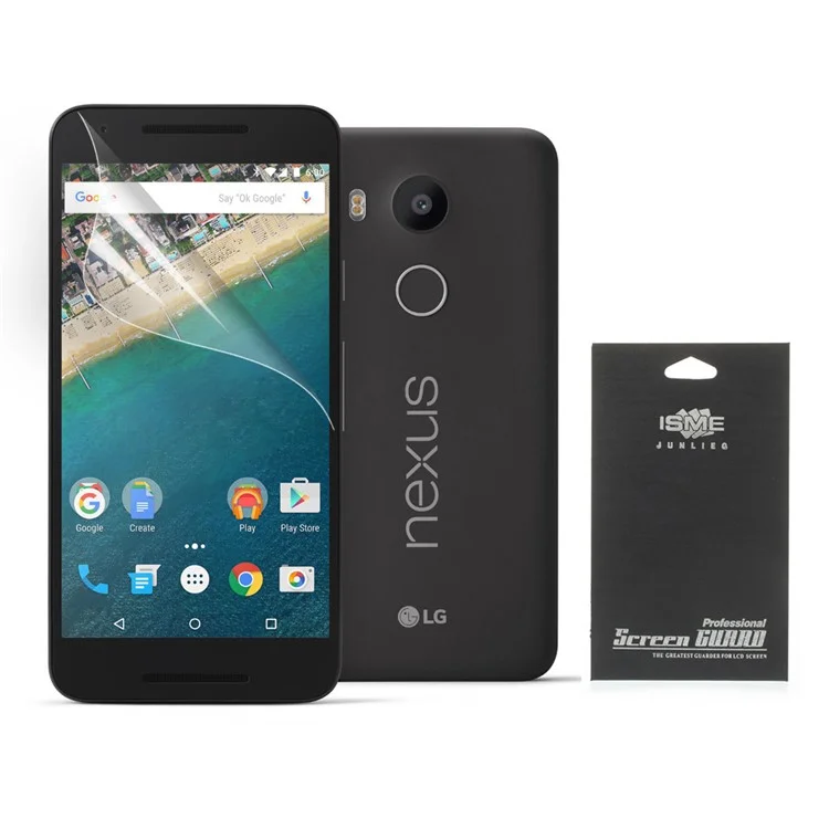 Transparent Clear Screen Protector for LG Nexus 5X (Black Package)
