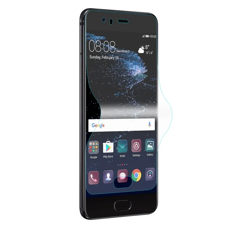 HAT PRINCE Complete Coverage Plated 3D Arc Edge 0.1mm Soft Protective Films for Huawei P10 Plus