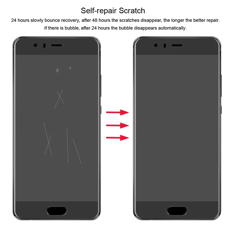 HAT PRINCE Complete Coverage Plated 3D Arc Edge 0.1mm Soft Protective Films for Huawei P10 Plus