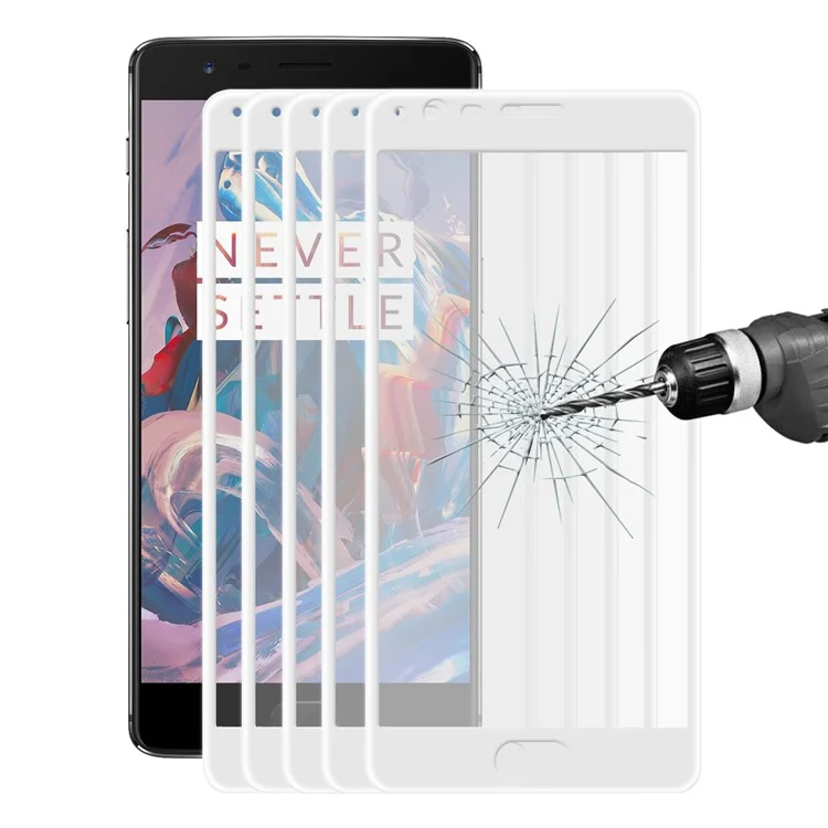 5Pcs/Set HAT PRINCE 0.2mm 3D Carbon Fiber Soft Edge Full Tempered Glass Screen Protector for OnePlus 3T /3