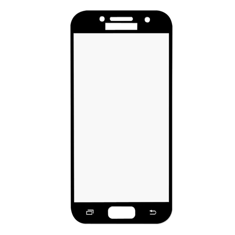 5Pcs HAT PRINCE 0.26mm 9H Full Size Tempered Glass Screen Protector (2.5D Arc Edge) for Samsung Galaxy A7 (2017) SM-A720 - Black
