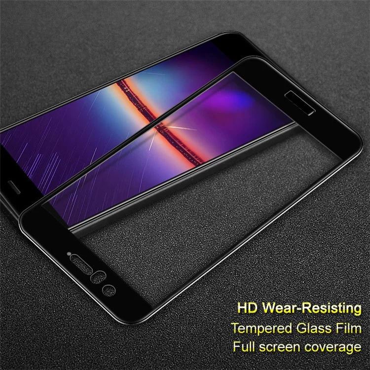 IMAK Complete Coverage Tempered Glass Protector Film for Huawei Nova 2 - Black
