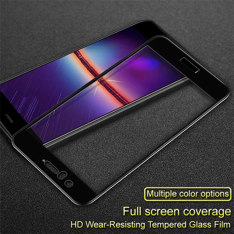 IMAK Complete Coverage Tempered Glass Protector Film for Huawei Nova 2 - Black