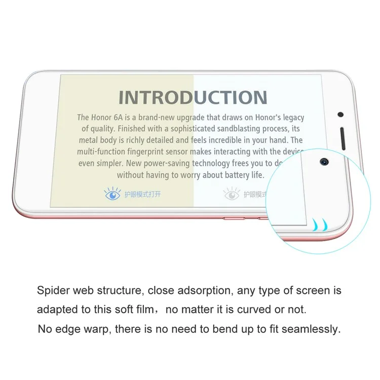 HAT PRINCE 0.1mm Full Coverage Soft Screen Protector Film for Huawei Honor 6A / Honor 5C pro