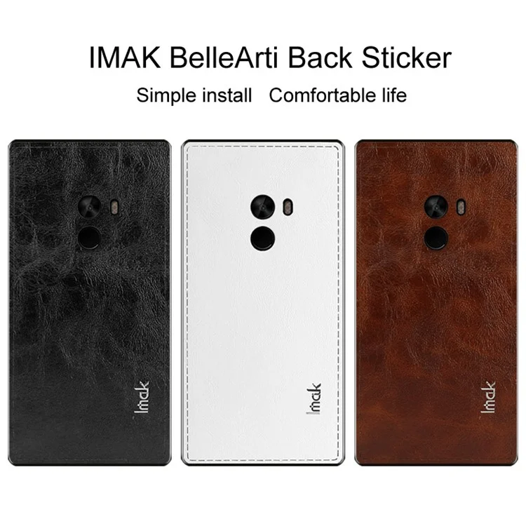 IMAK BelleArti Back Sticker Filmy Leather Decal for Xiaomi Mi Mix - White