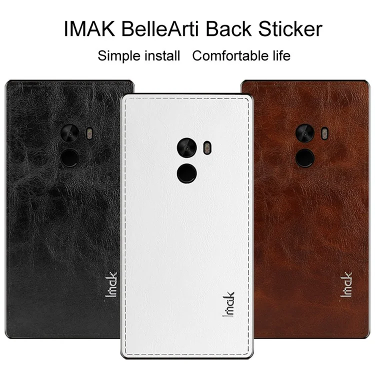 IMAK BelleArti Back Sticker Filmy Leather Decal for Xiaomi Mi Mix - White