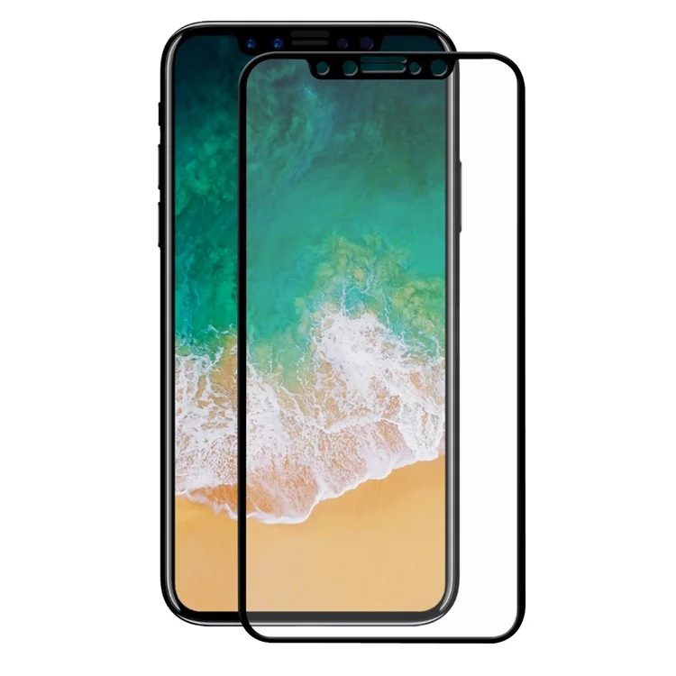 HAT PRINCE for iPhone (2019) 5.8"/ X Xs / 5.8-inch 0.26mm 2.5D Full Coverage Tempered Glass Screen Protector Film - Black
