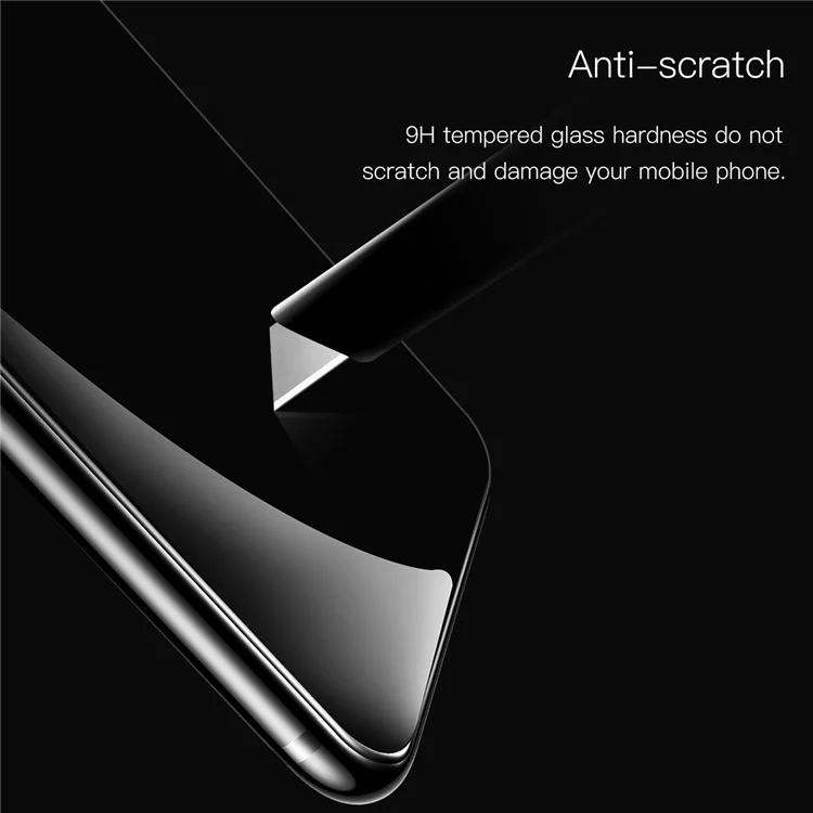 BASEUS Matte 0.33mm 3D Full Glue Tempered Glass Back Protector for iPhone 7 4.7 inch - Black