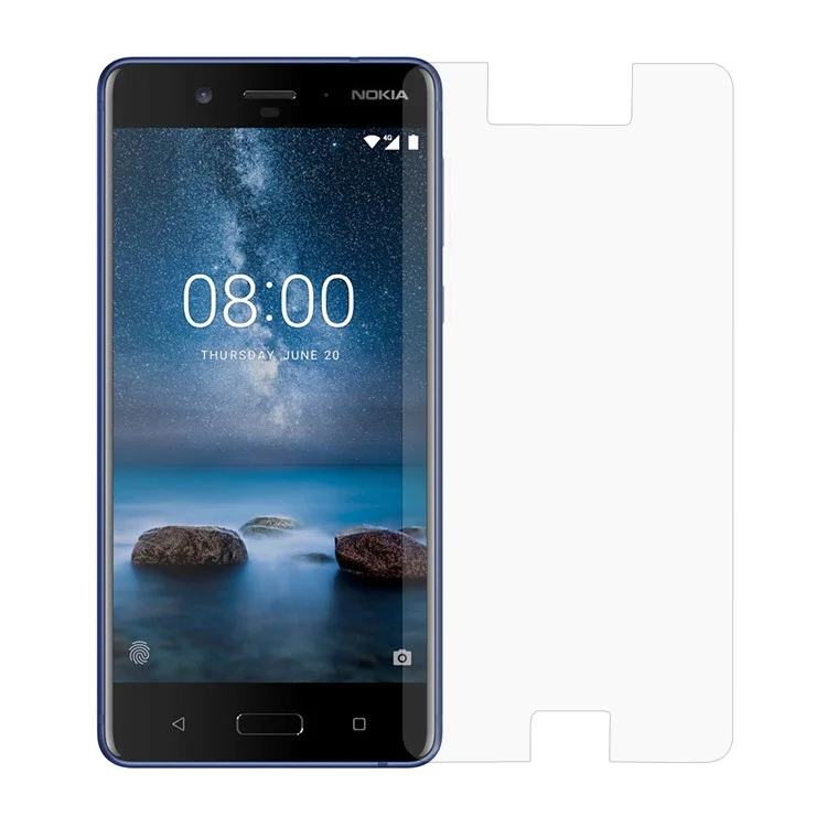 Protector De Pantalla De Vidrio Templado De Teléfono Móvil 0.3mm (borde De Arco) Para Nokia 8