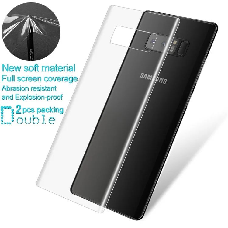 IMAK 2Pcs Explosion-proof Soft 3D Curved Back Protector Films for Samsung Galaxy Note 8 N950
