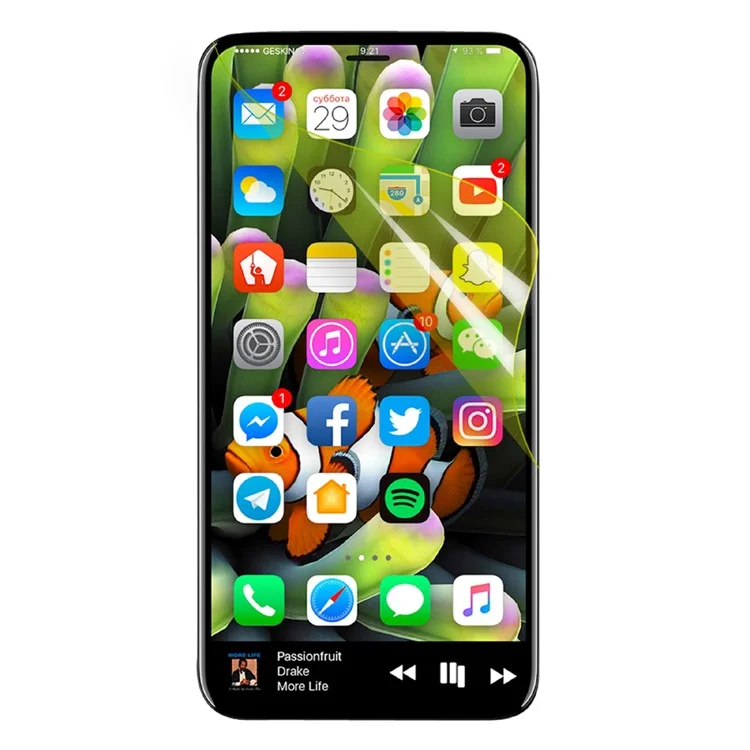 For iPhone X 5.8-inch HD Clear Full Screen Coverage Protector Film (Black Package)
