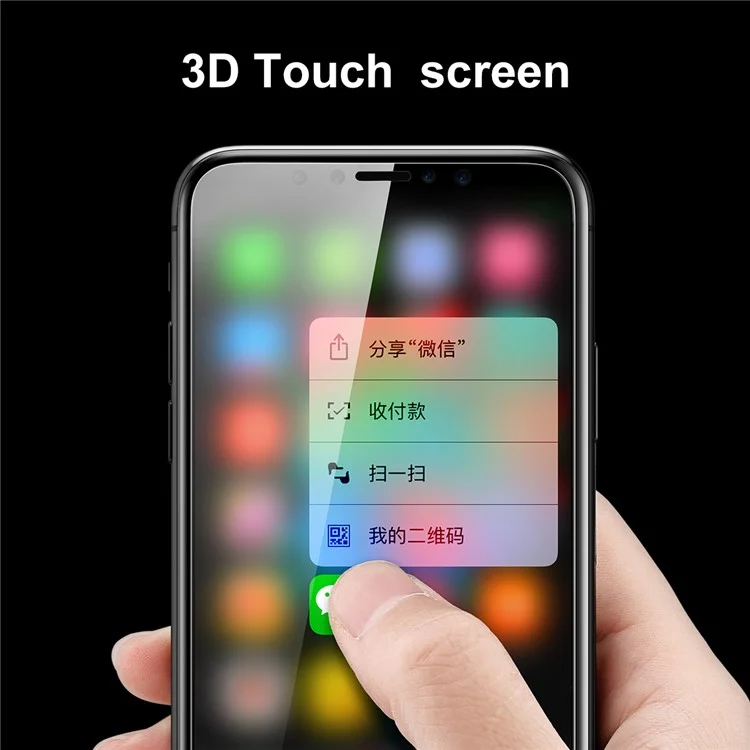 BASEUS for iPhone X/10 5.8-inch 0.2mm HD Full Glue Tempered Glass Screen Protector (Not Complete Covering)