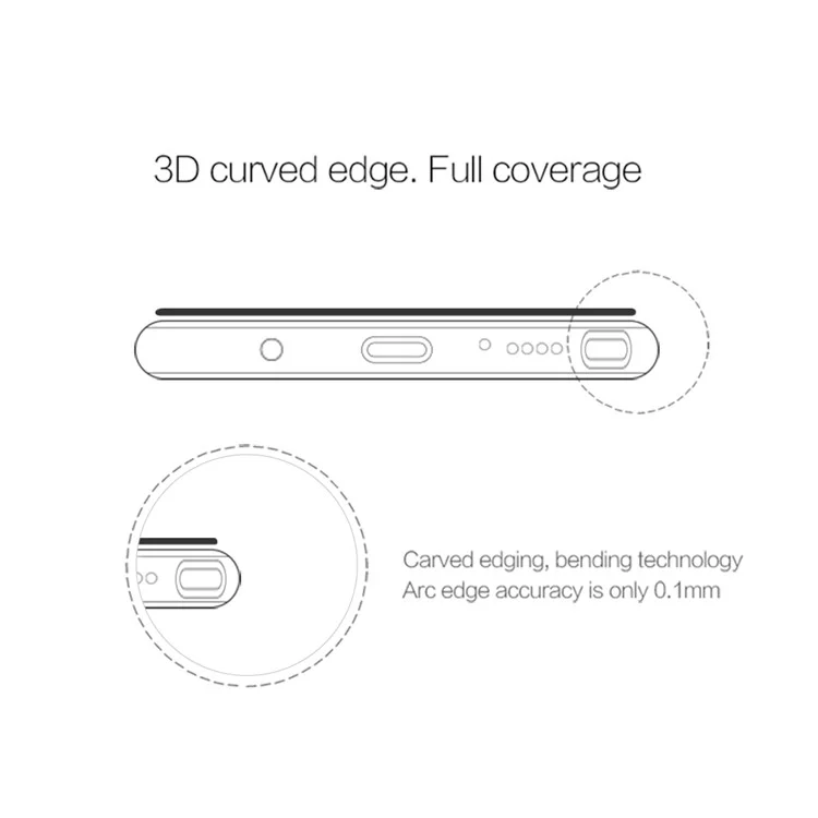 NILLKIN 3D Anti-explosion CP+ Max Full Size Tempered Glass Screen Protector Film for Samsung Galaxy Note 8 SM-N950