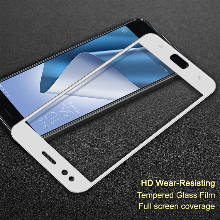 IMAK for Asus ZenFone 4 (ZE554KL) Anti-explosion Full Screen Coverage Tempered Glass Protector Film - White